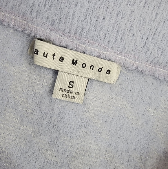 Haute Monde Blue and White Houndstooth Knit Skirt Size Small - Picture 8 of 12